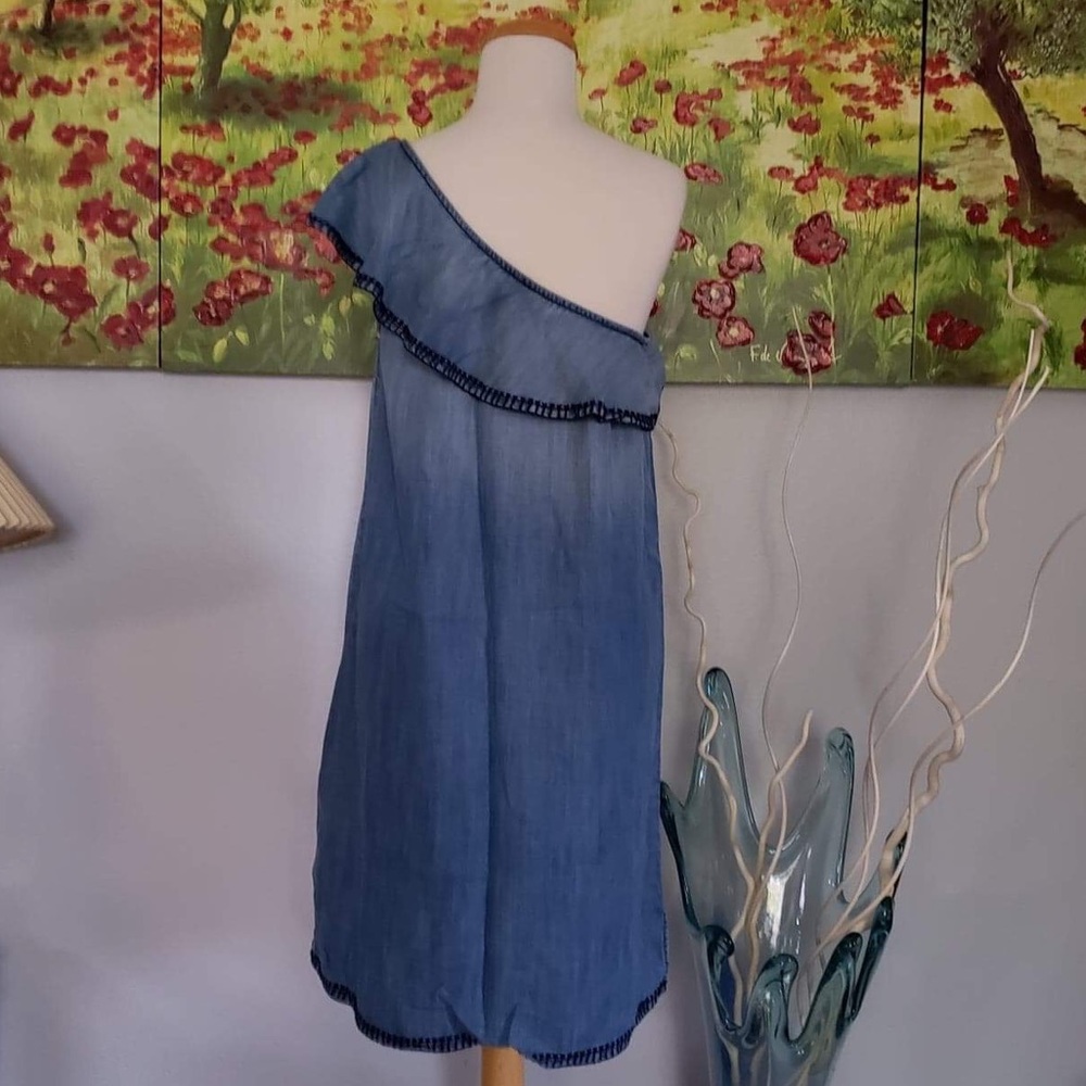 Cloth and stone one shoulder ruffle dress - Picture 2 of 8